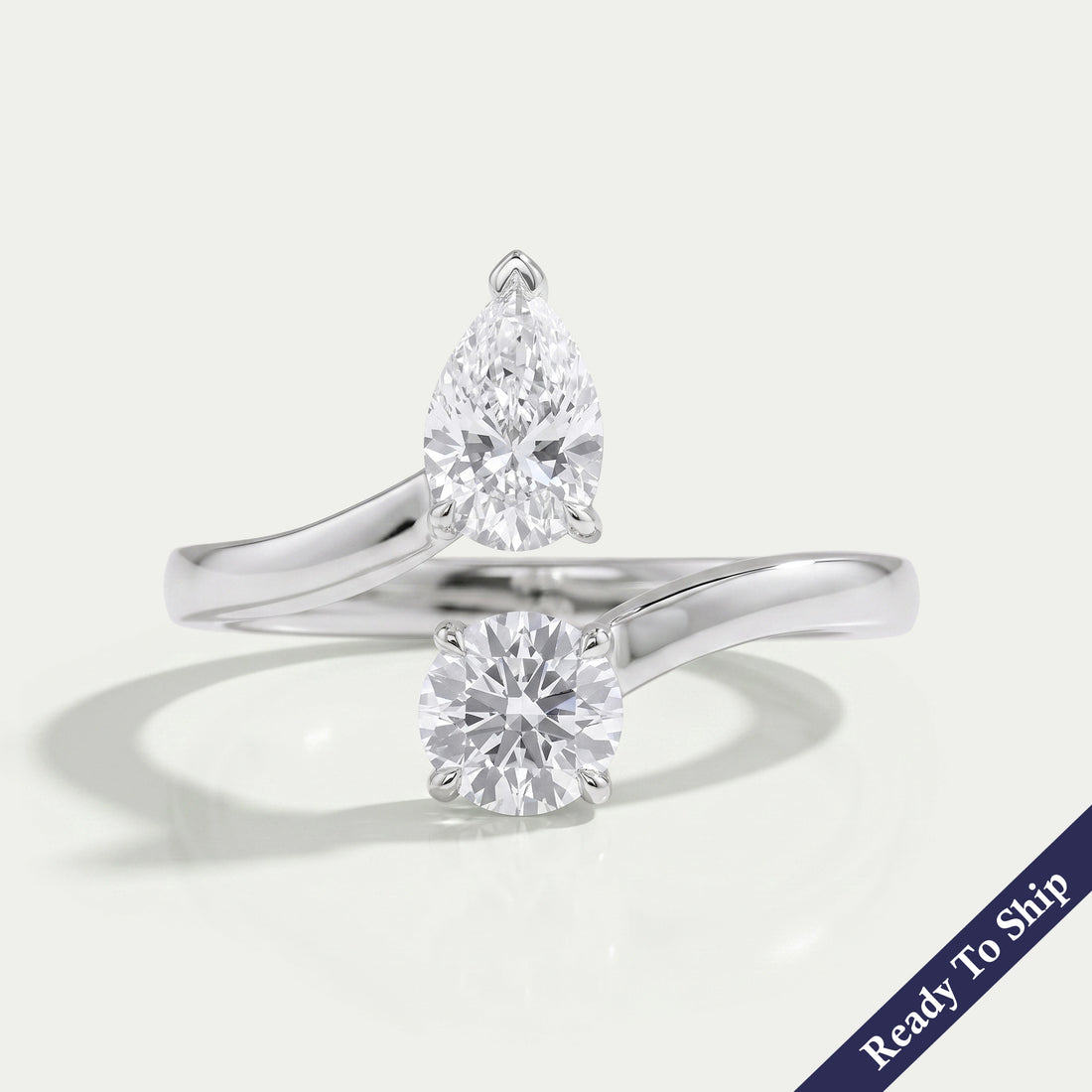 Pear And Round Bypass Setting Ring