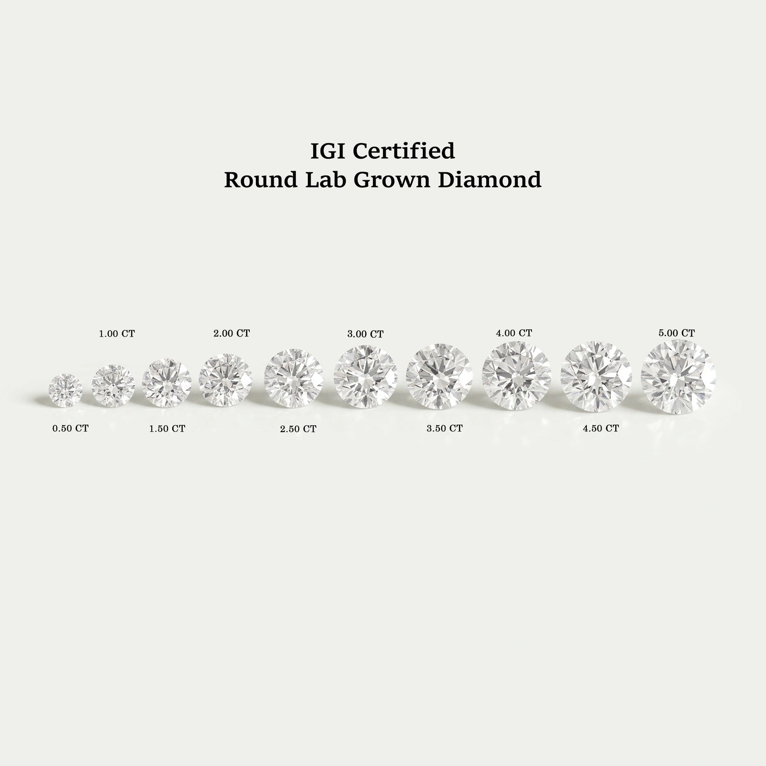 Certified Round Cut Lab Grown Loose Diamond Loose