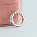 round diamond half eternity band 