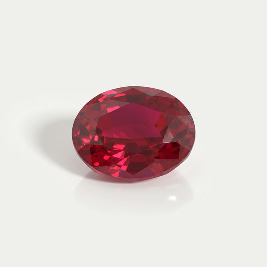 Zambian Oval Red Lab Gemstone