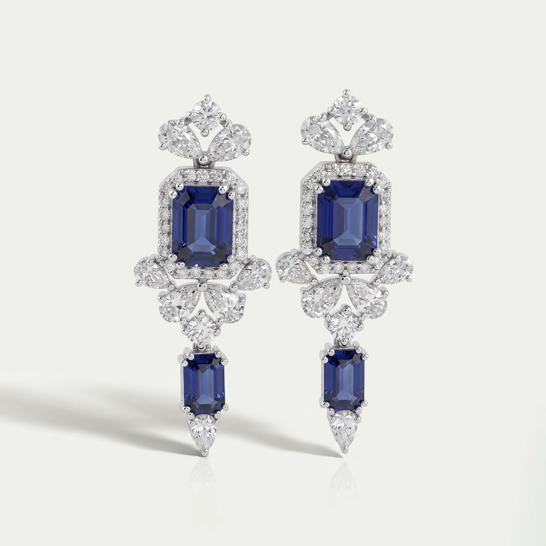Blue Sapphire Gemstone Drop Earrings Earring