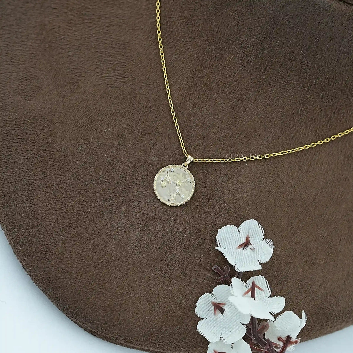 Sagittarius Sign Zodiac Yellow Gemstone Pendant Necklaces