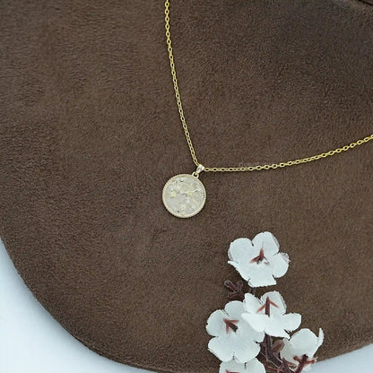 Sagittarius Sign Zodiac Yellow Gemstone Pendant