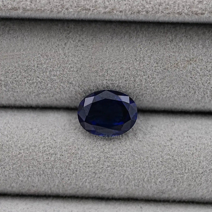 Oval Cut Lab Sapphire Gemstone