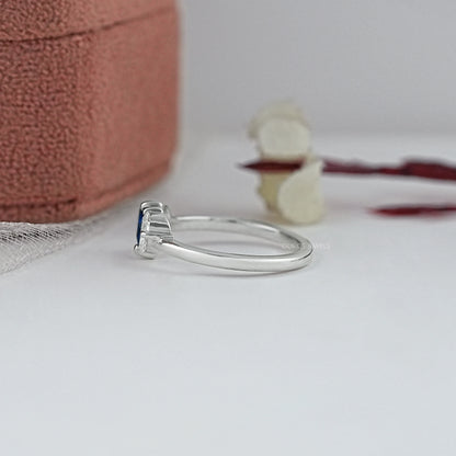 Sapphire Pear Gemstone Toi Moi Engagement Ring Ring