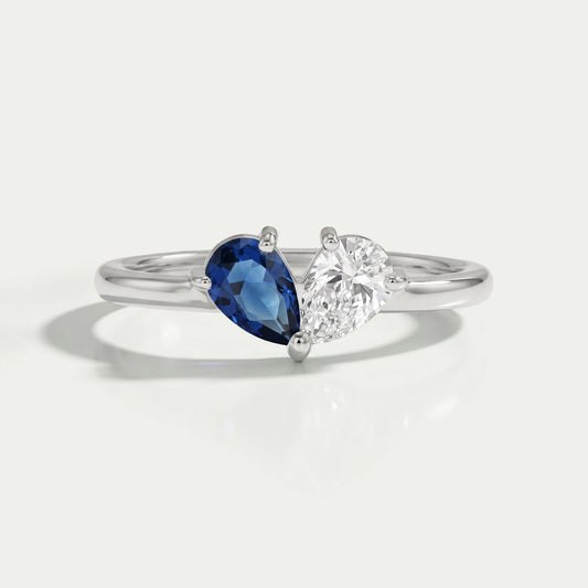Pear Gemstone Toi Moi Engagement Ring Ring