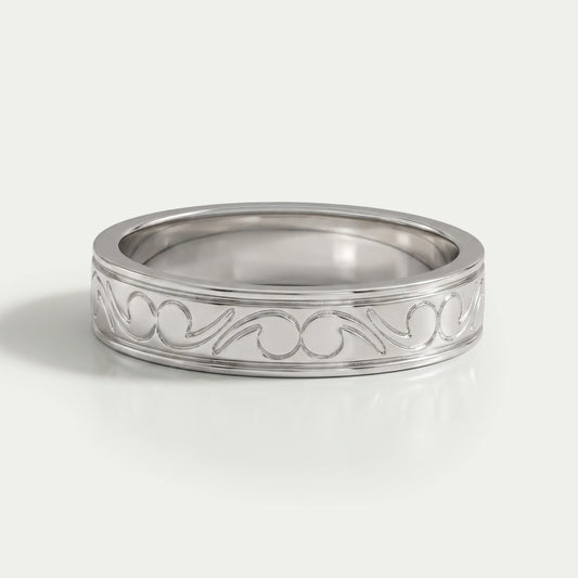 Mens Engraved Customized Wedding Bands