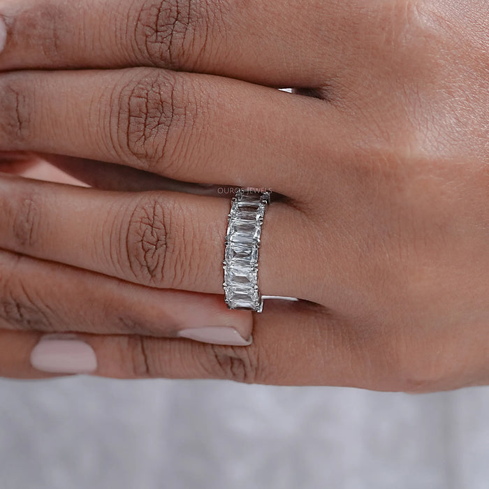 Seven Stone Criss Cut Wedding Band
