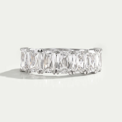 Seven Stone Criss Cut Wedding Band 