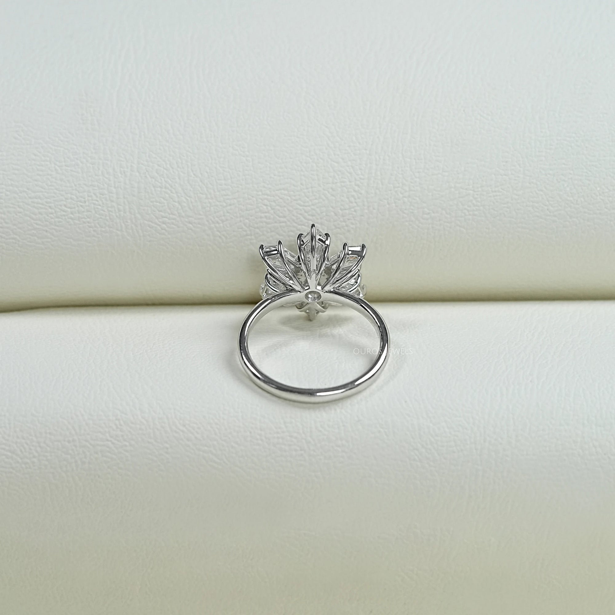 Shield Diamond Floral Anniversary Ring Rings