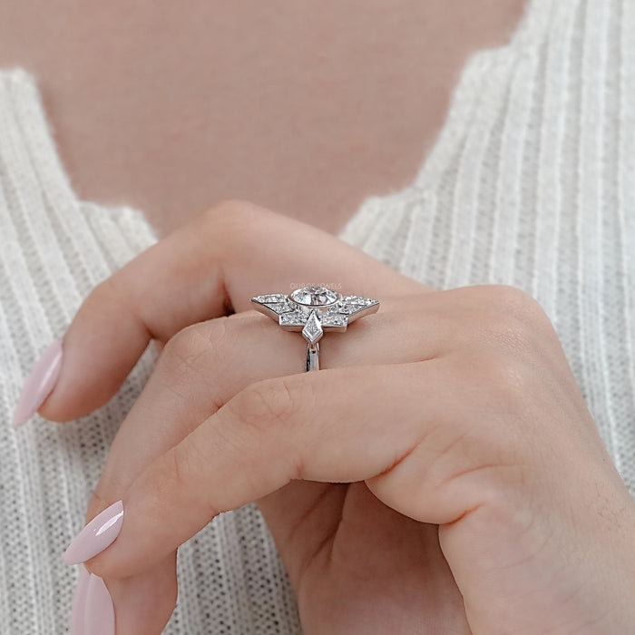 Old European Round Cut Bezel Set Vintage Engagement Ring