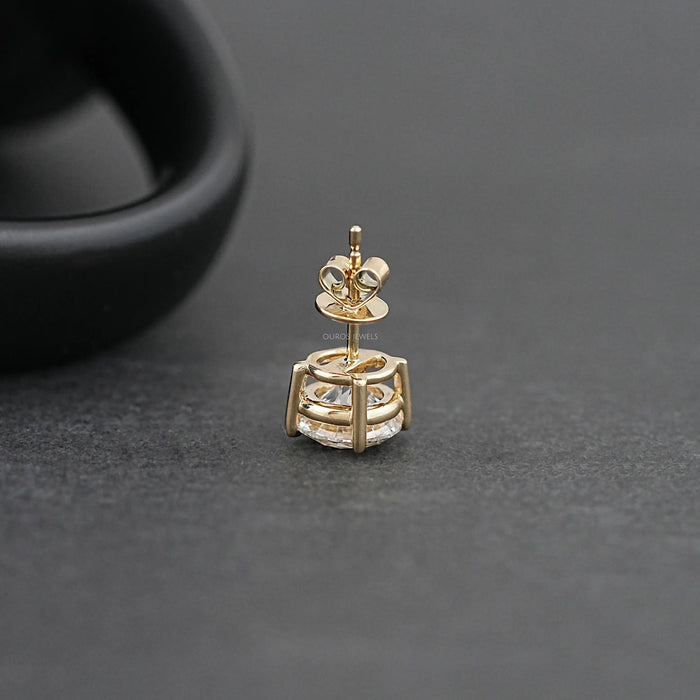 Lab Grown Solitaire Diamond Earrings for Men