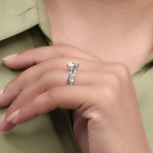 Heart Shaped Lab Diamond Wedding Ring Set