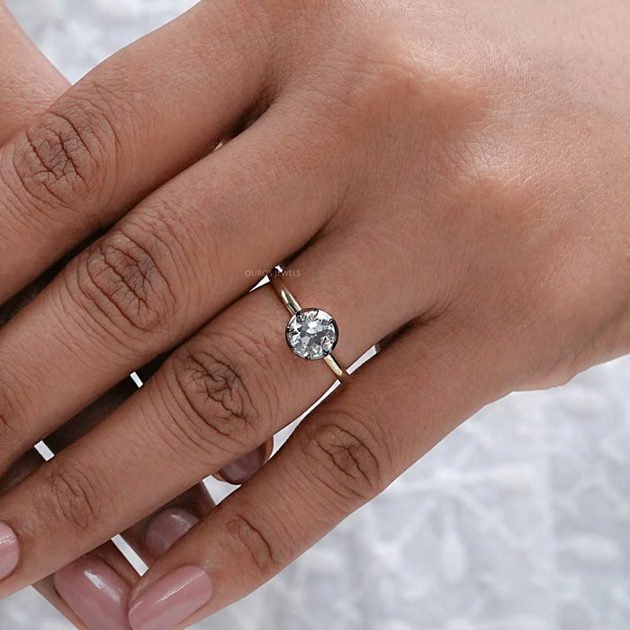 Solitaire Old European Round Diamond Ring