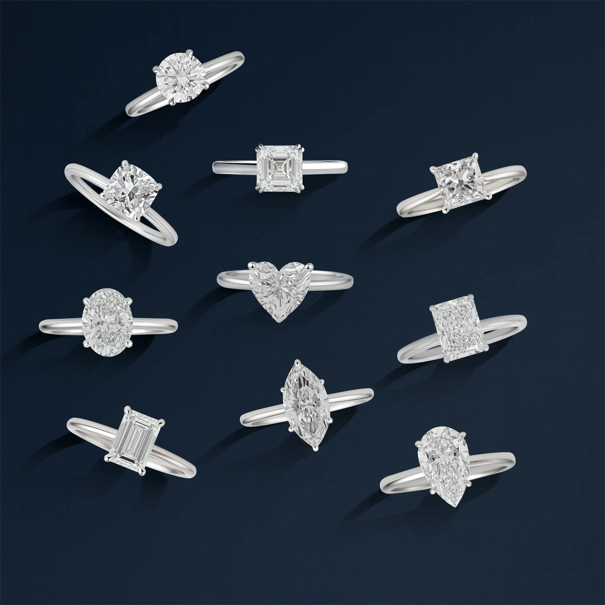 Customized Lab Diamond Solitaire Ring