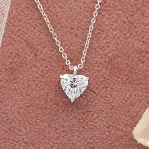 Heart Cut Lab Grown Diamond  Solitaire Pendant