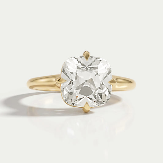 Square Old Mine Cushion Cut Engagement Ring
