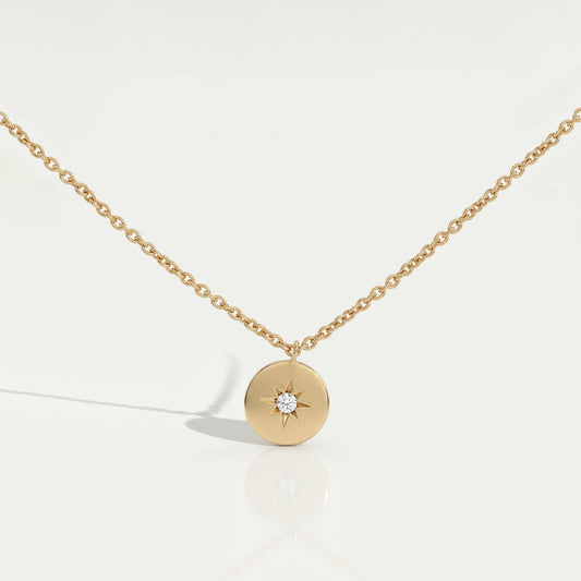 Star Round Cut Lab Grown Diamond Pendant Necklaces