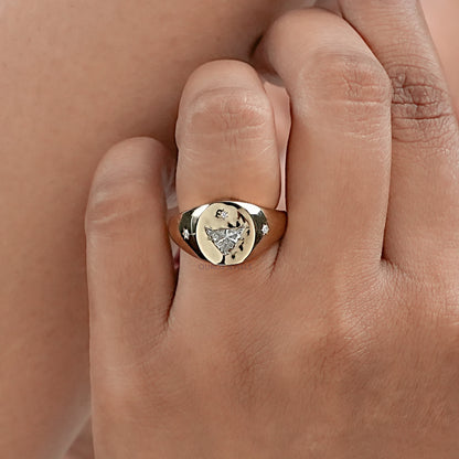 Antique Bull Cut Lab Diamond Wedding Ring Ring