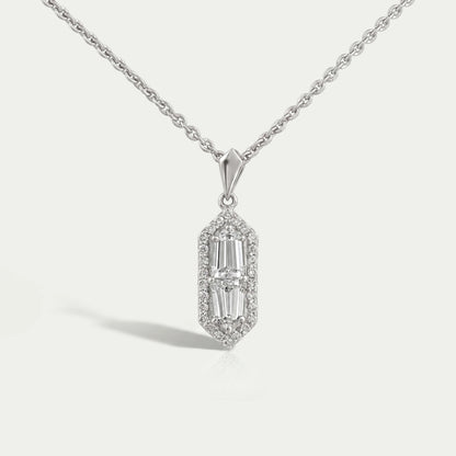 Step Cut Arrow Lab Diamond Pendant