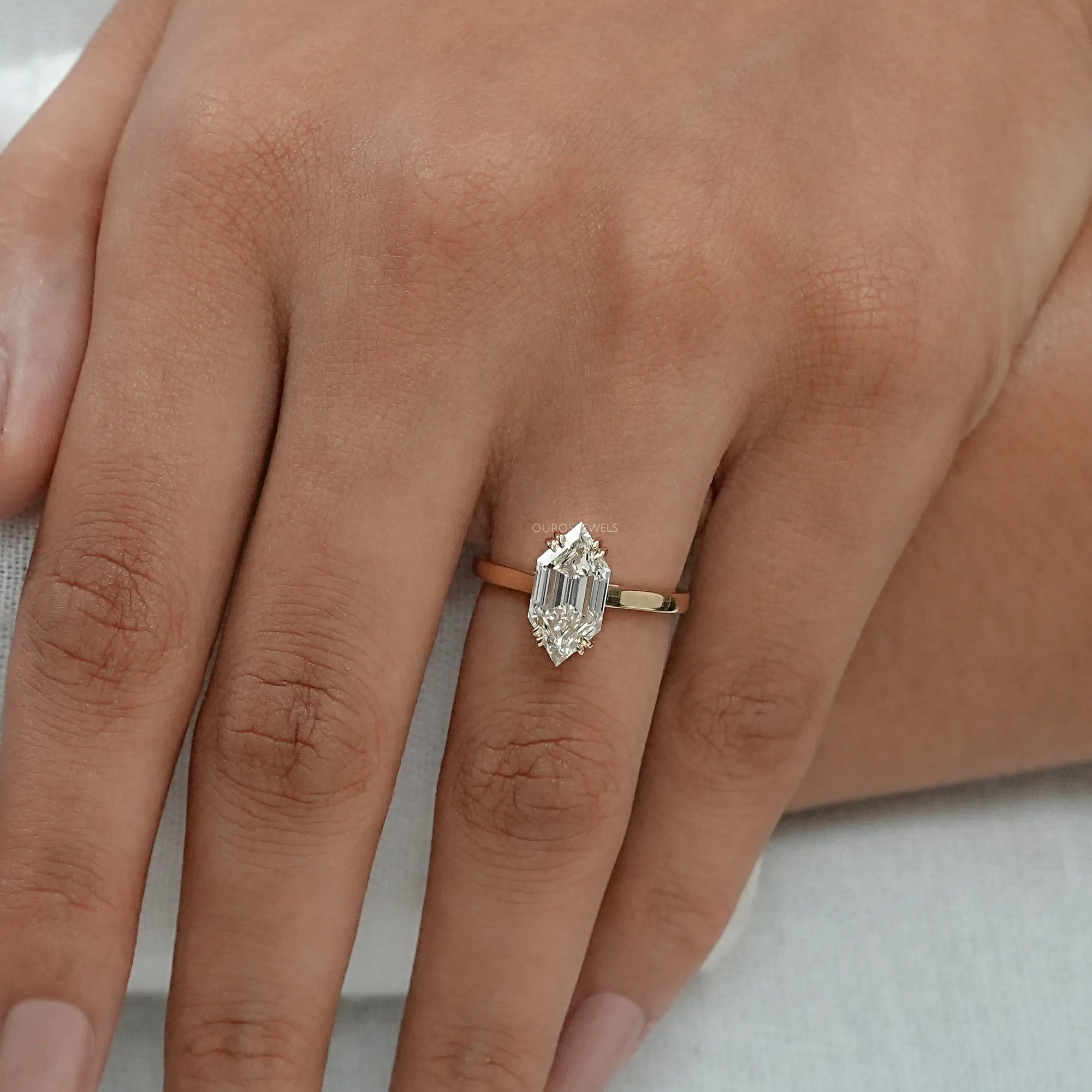 Dutch Marquise Lab Diamond Solitaire Engagement Ring Rings