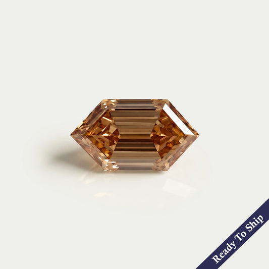 Step Cut Dutch Marquise Lab Champagne Diamond Loose