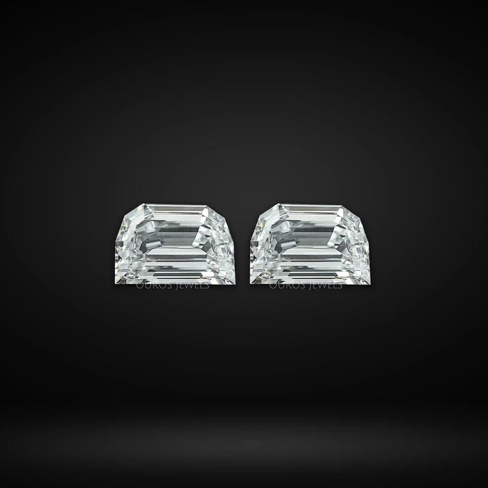 Step Cut Half Moon Diamond Pairs - Lab Grown