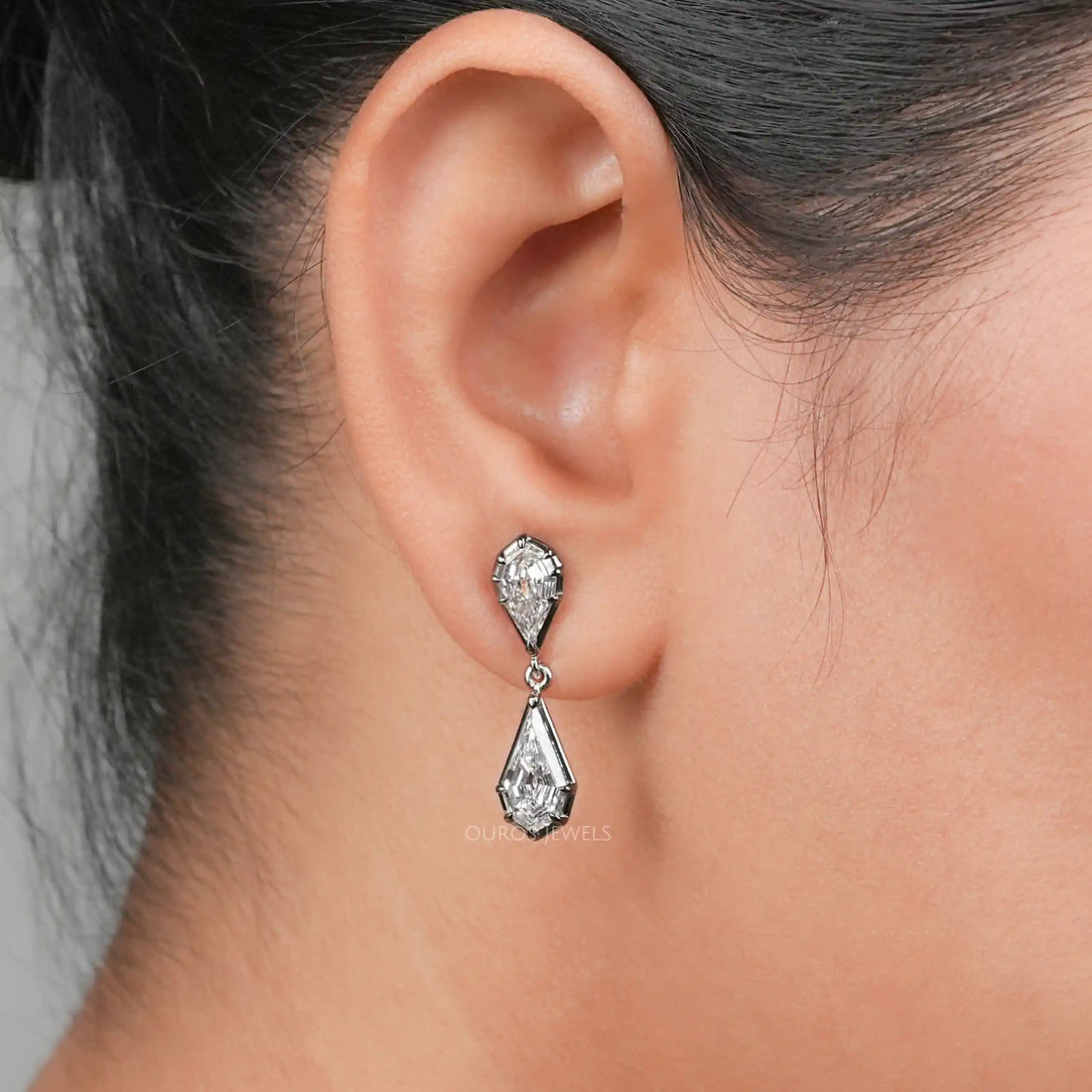 Step Cut Pear And Kite Cut Drop & Dangle Earrings Earrings