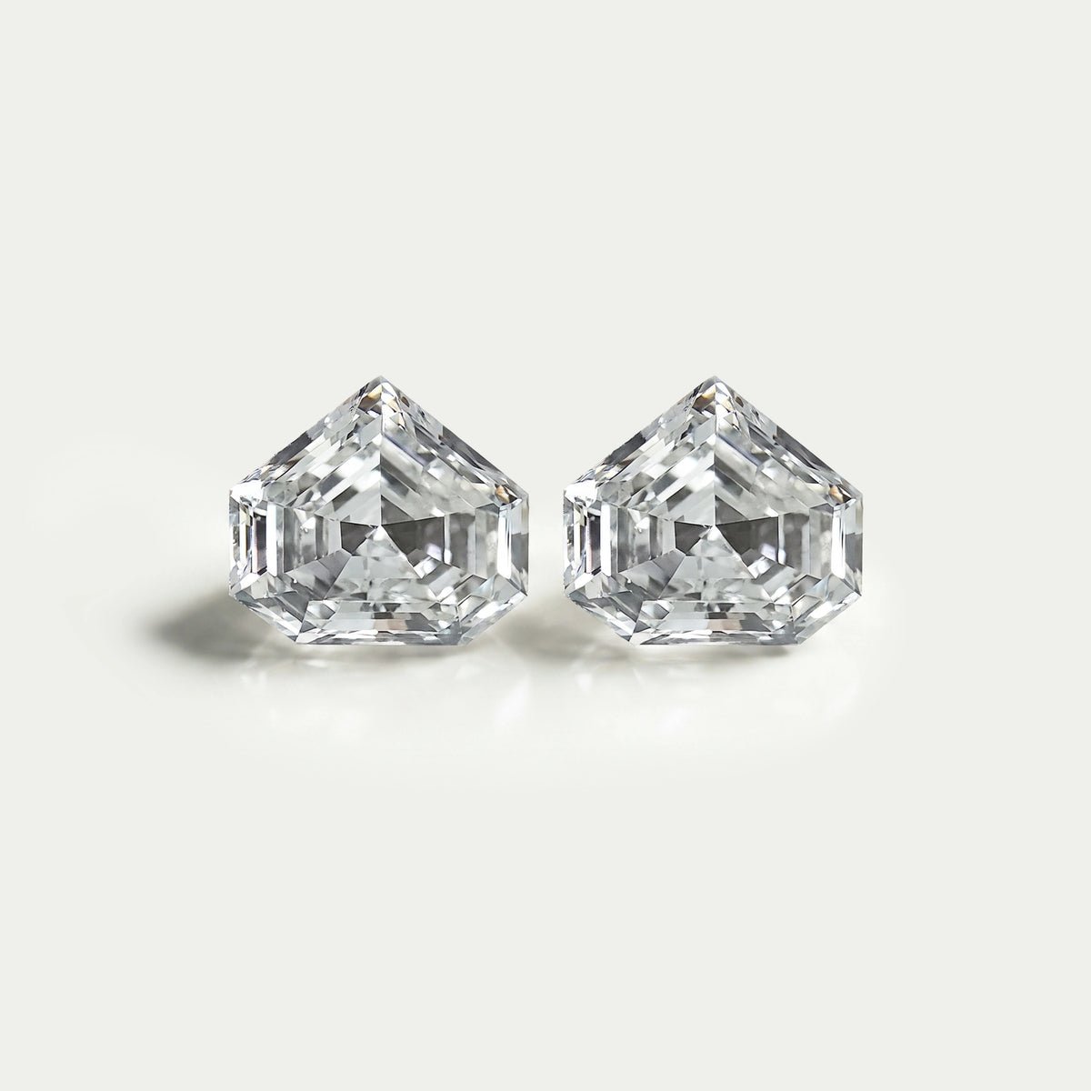 Step Cut Bullet Shape Lab Diamond Matching Pair Loose
