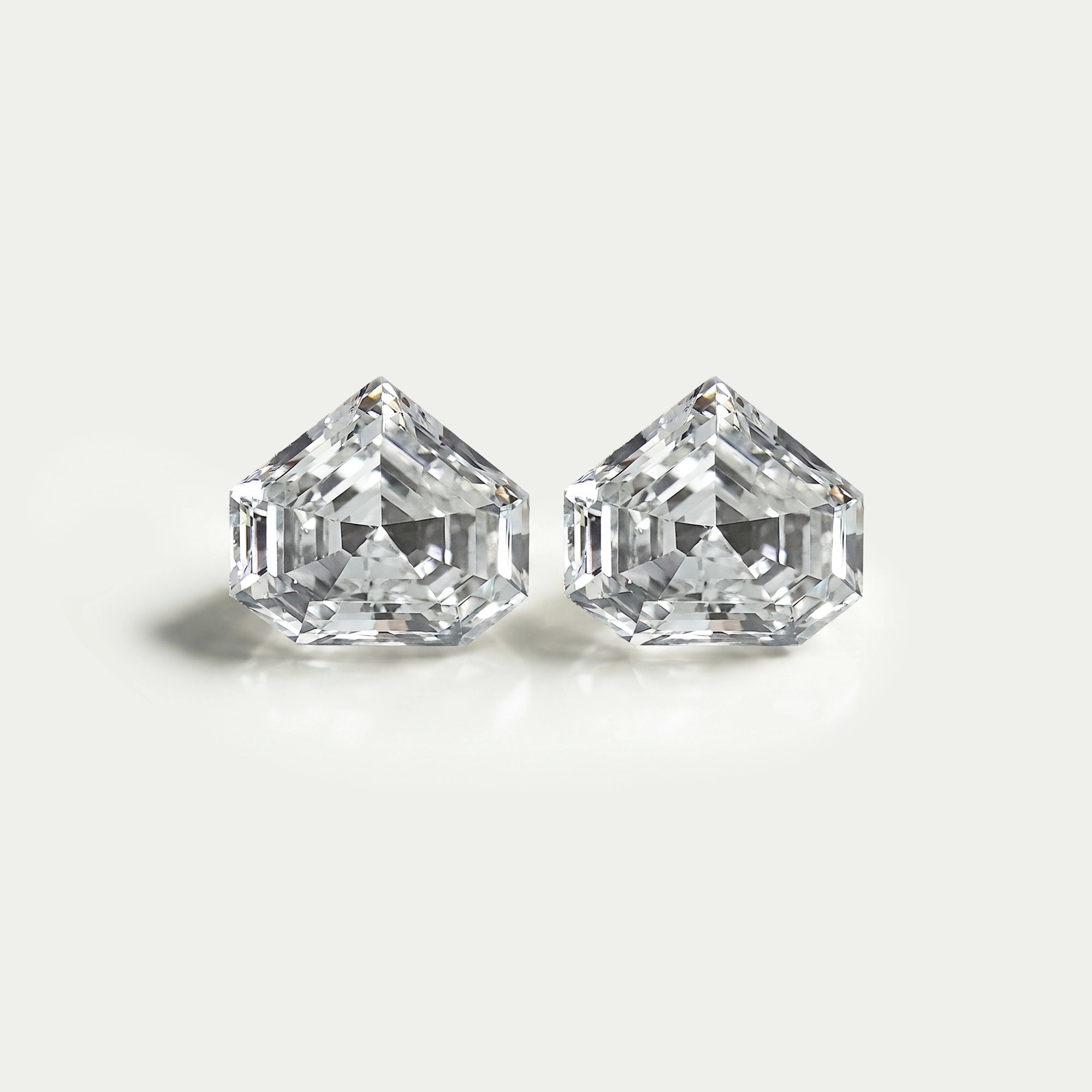 Step Cut  Bullet Shape  Lab Diamond Matching Pair