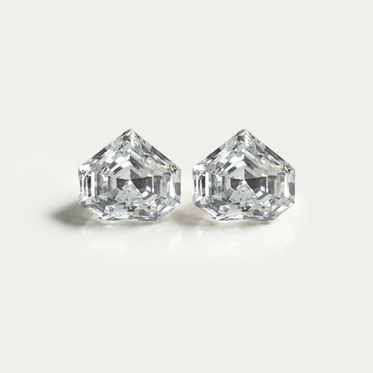 Step Cut  Bullet Shape  Lab Diamond Matching Pair