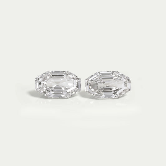 Step Cut Octagon Lab Diamond Matching Pair
