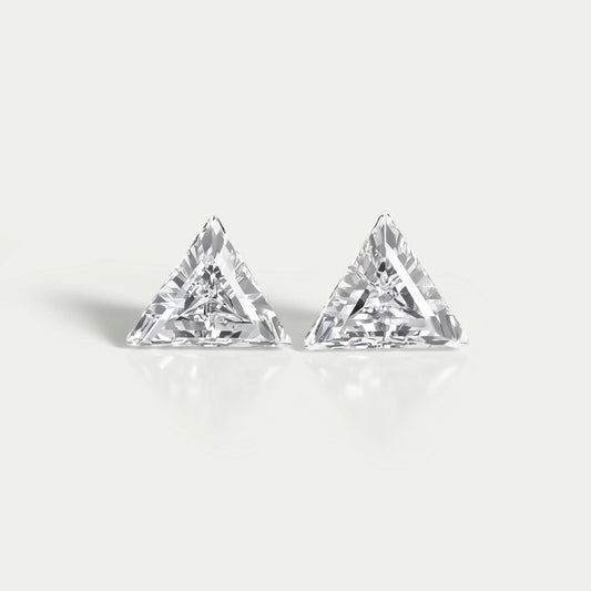 Step Cut Triangle Lab Diamond For Matching Pair