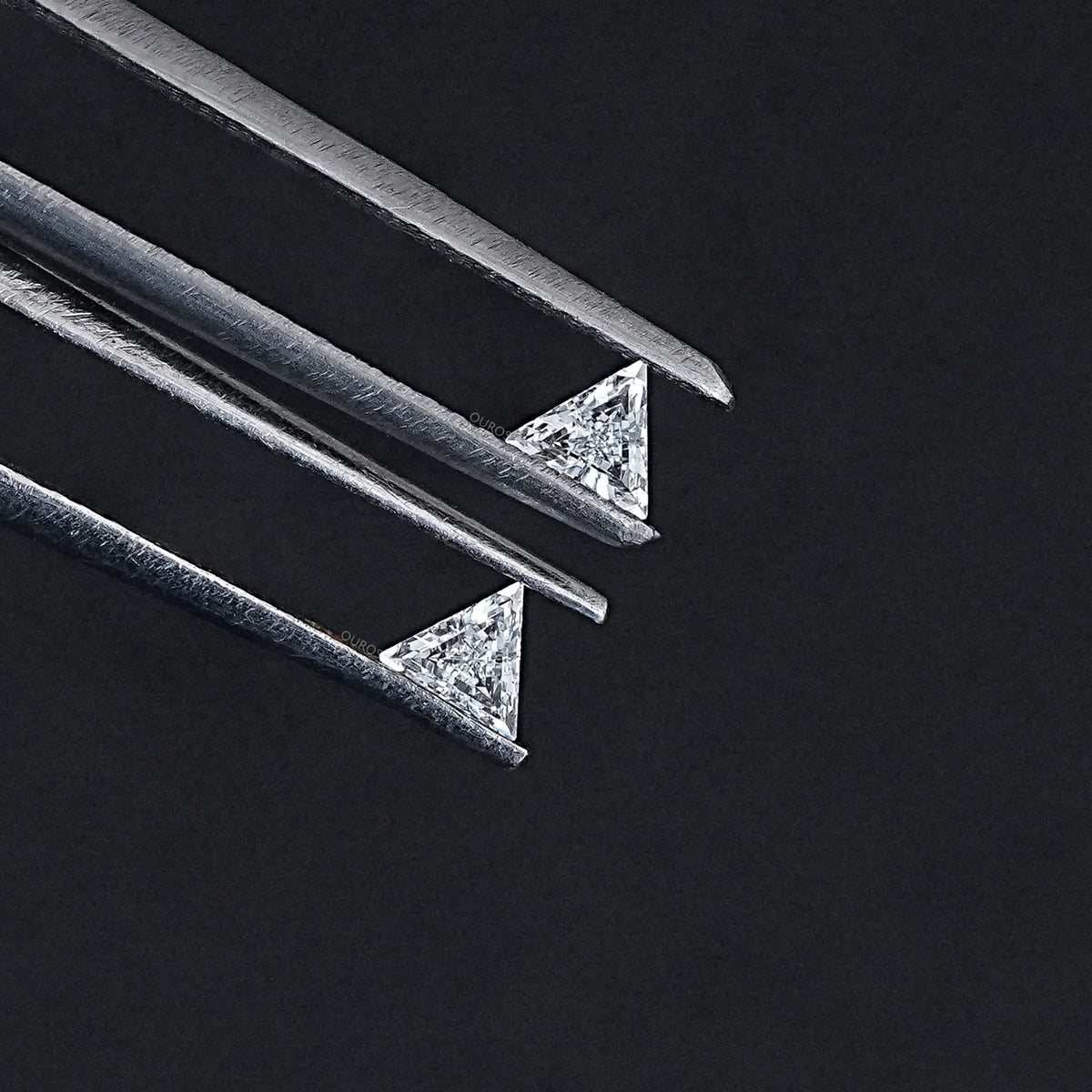 Step Cut Triangle Lab Diamond For Matching Pair Loose