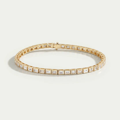 Straight Baguette Cut Channel Set Tennis Bracelet Bracelet