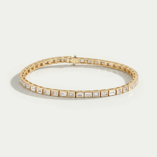 Straight Baguette Cut Channel Set Tennis Bracelet Bracelet