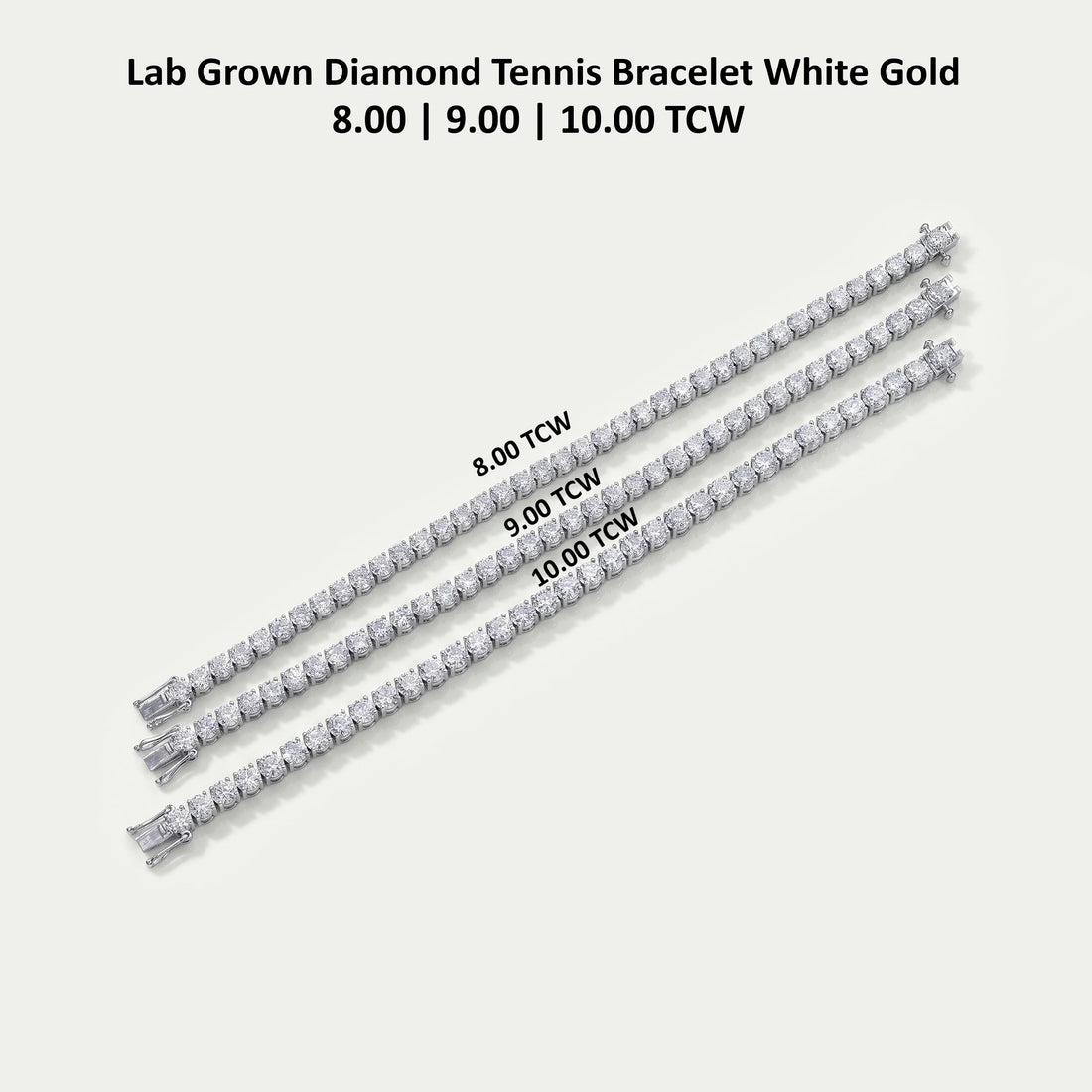 Round Shape Lab Grown Diamond Bracelet with 8.00 | 9.00 | 10.00 TCW Bracelet