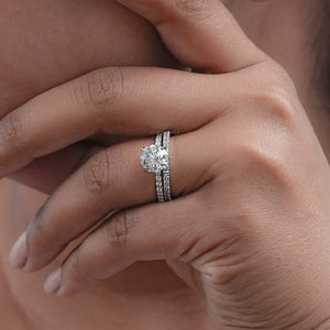 Round Solitaire Diamond Bridal Ring Set