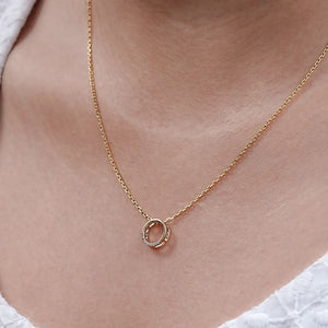 Open Circle Round Lab Diamond Pendant 