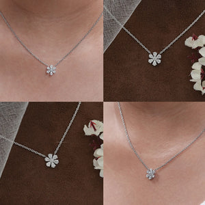 Round And Pear Cut Diamond Floral Pendant