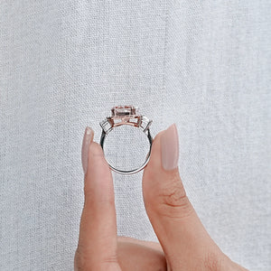 Cushion Shape Lab Diamond Halo Engagement Ring