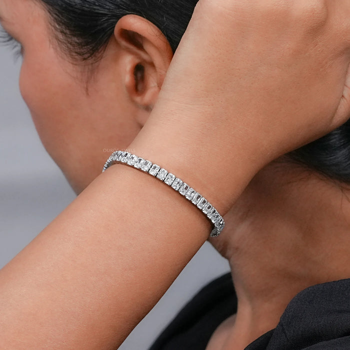 Radiant Cut Lab Grown Diamond Tennis Bracelet