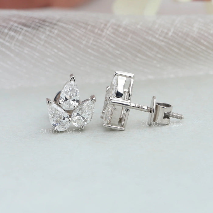 Three Pear Lab Grown Diamond Mini Studs