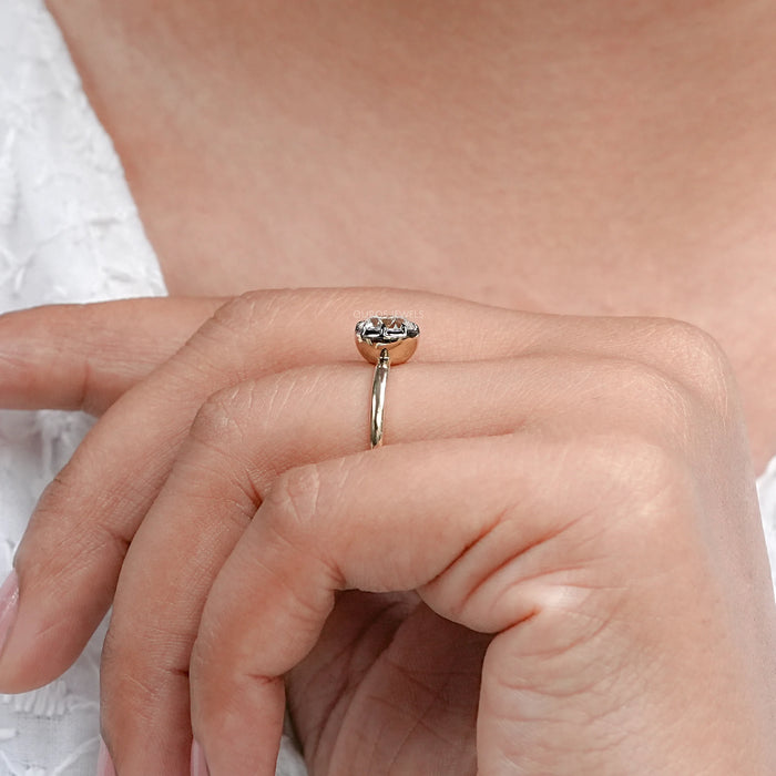 Solitaire Old European Round Diamond Ring