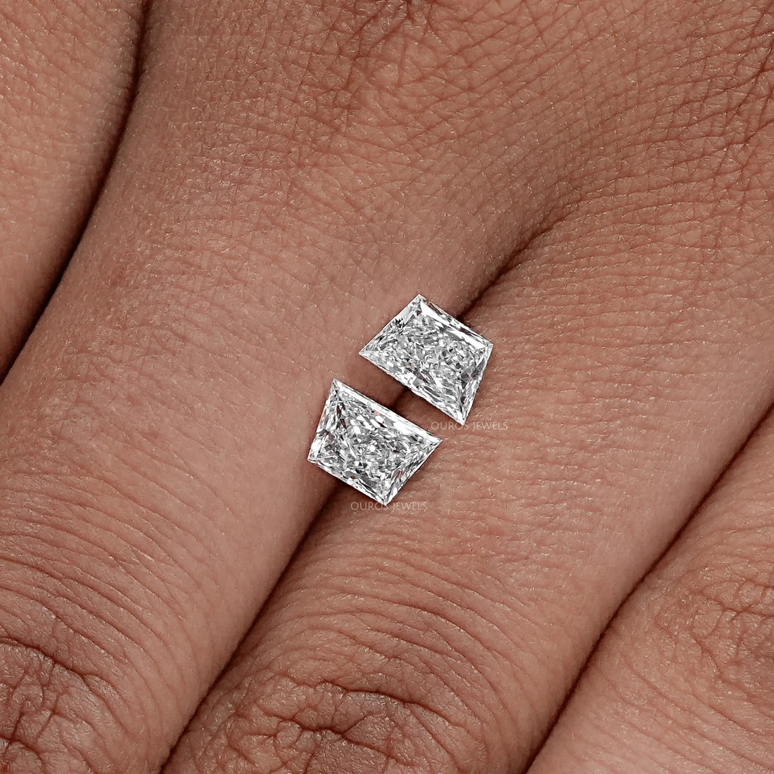 Brilliant Cut Trapezoid Lab Grown Diamond Pair