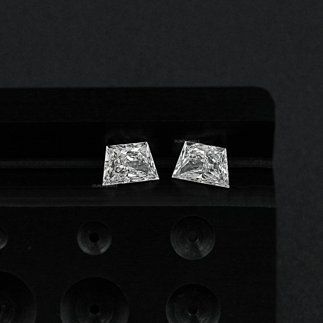 Brilliant Cut Trapezoid Lab Grown Diamond Pair