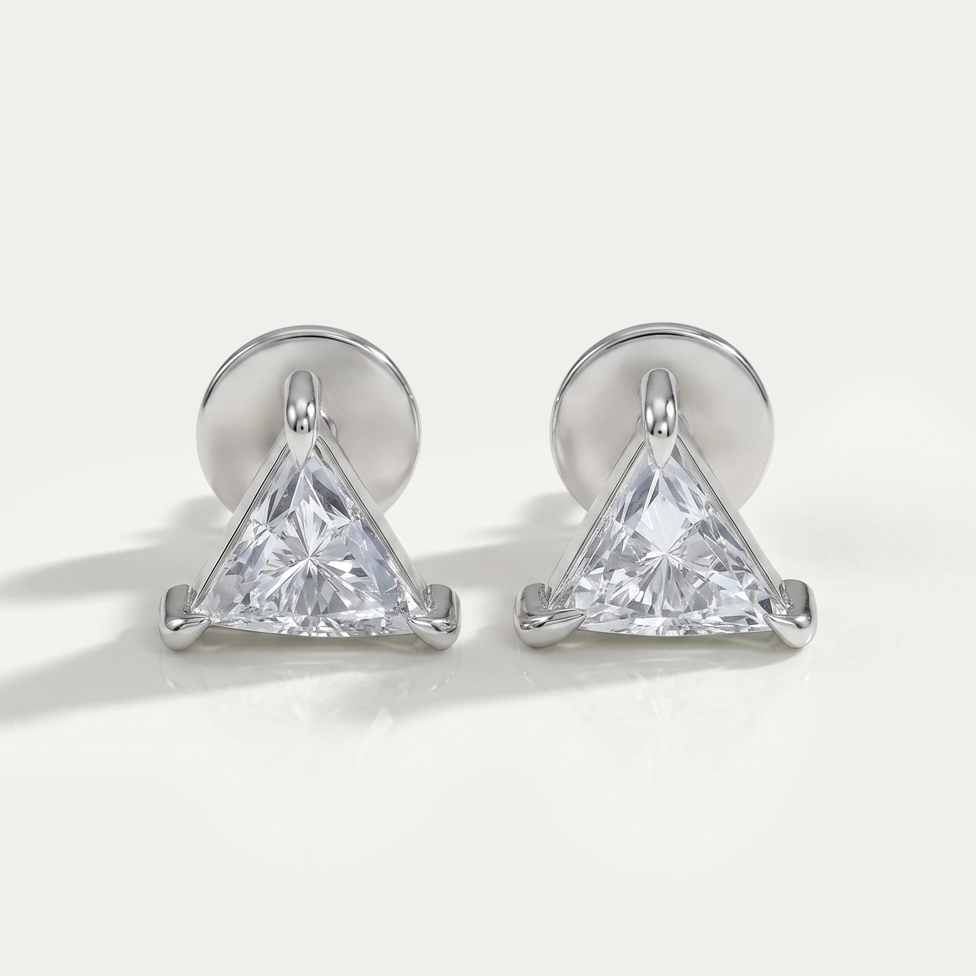 Triangle Cut Lab Diamond Stud Earrings