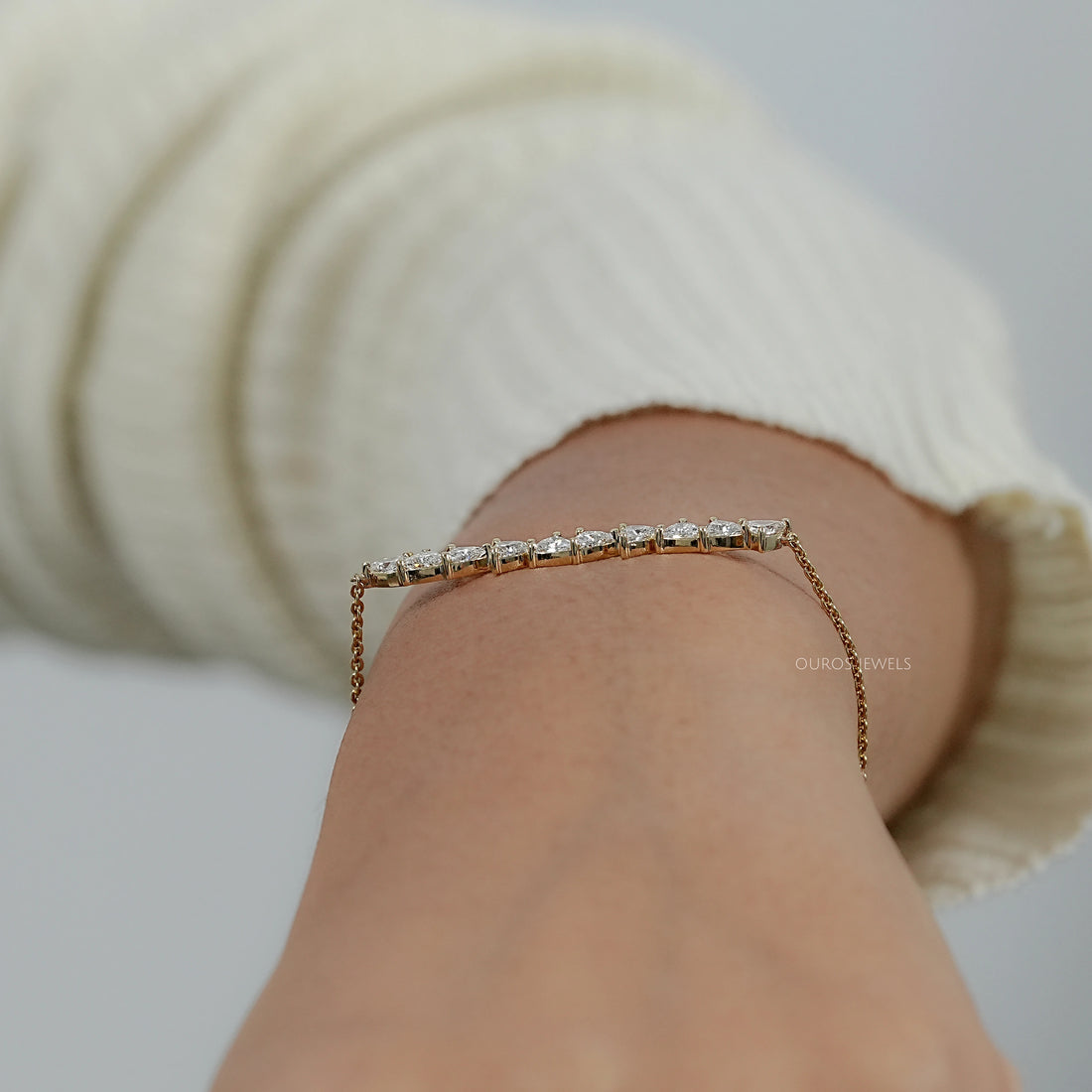 Trillion Cut Lab Diamond Bracelet Bracelet