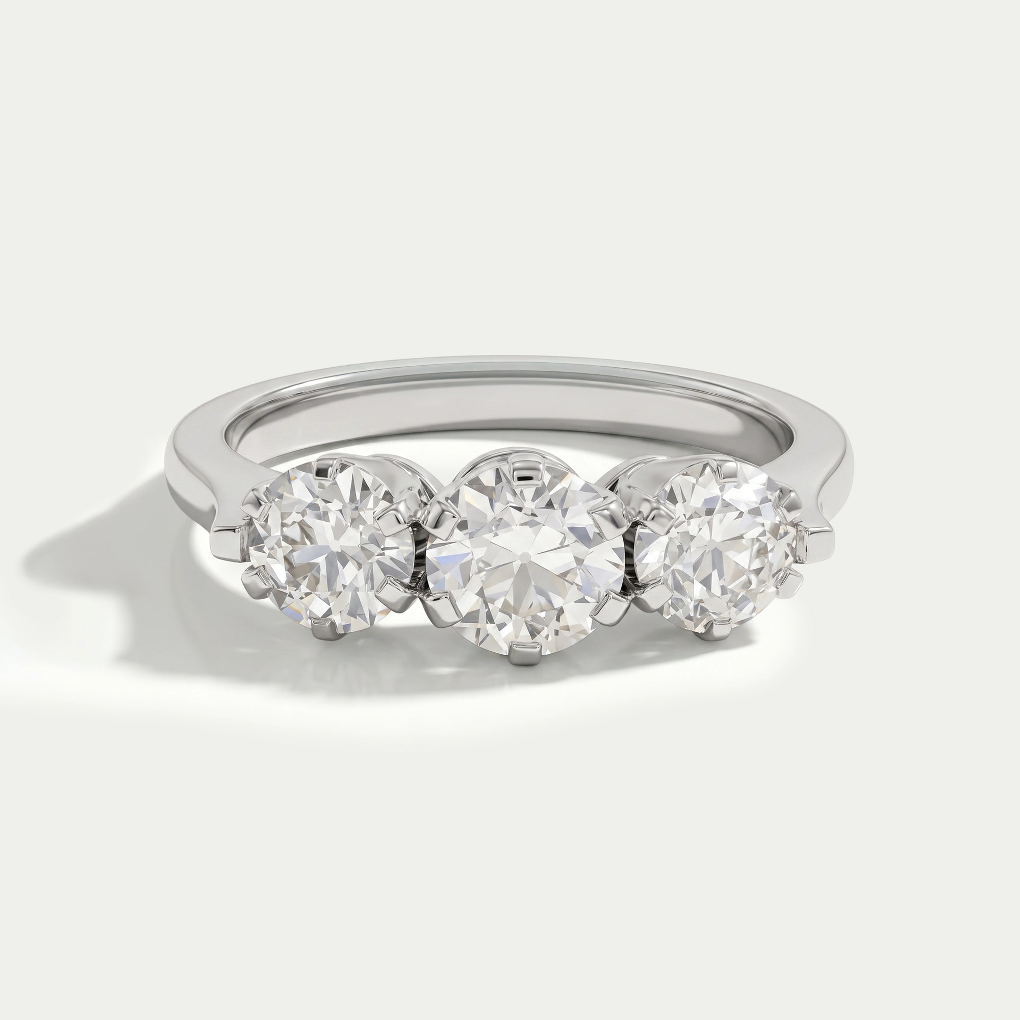 Trilogy Old European Round Cut Engagement Ring Rings