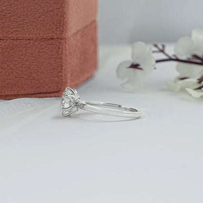 Lab Diamond Tulip Round Solitaire Ring Ring